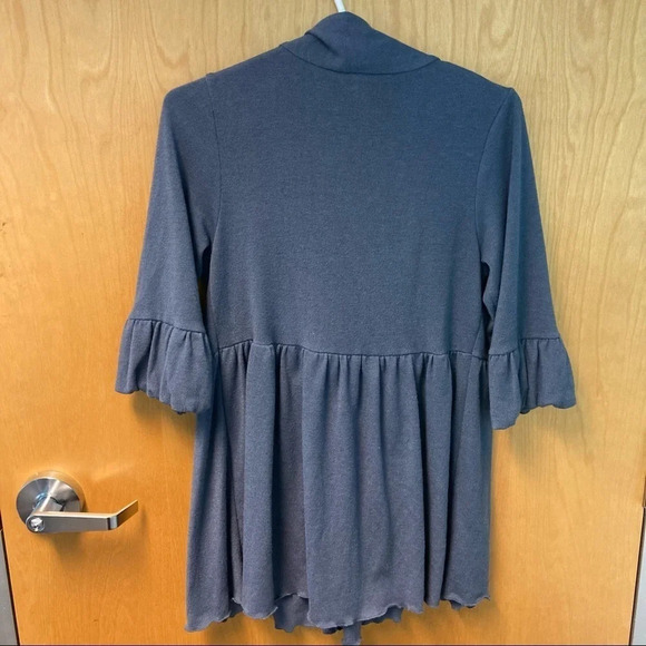 HATCH MATERNITY  Sz L Cardigan w/ Bow Closure Peplum Hem - Picture 5 of 7